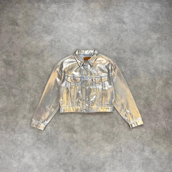 Levi's silver painted jacket