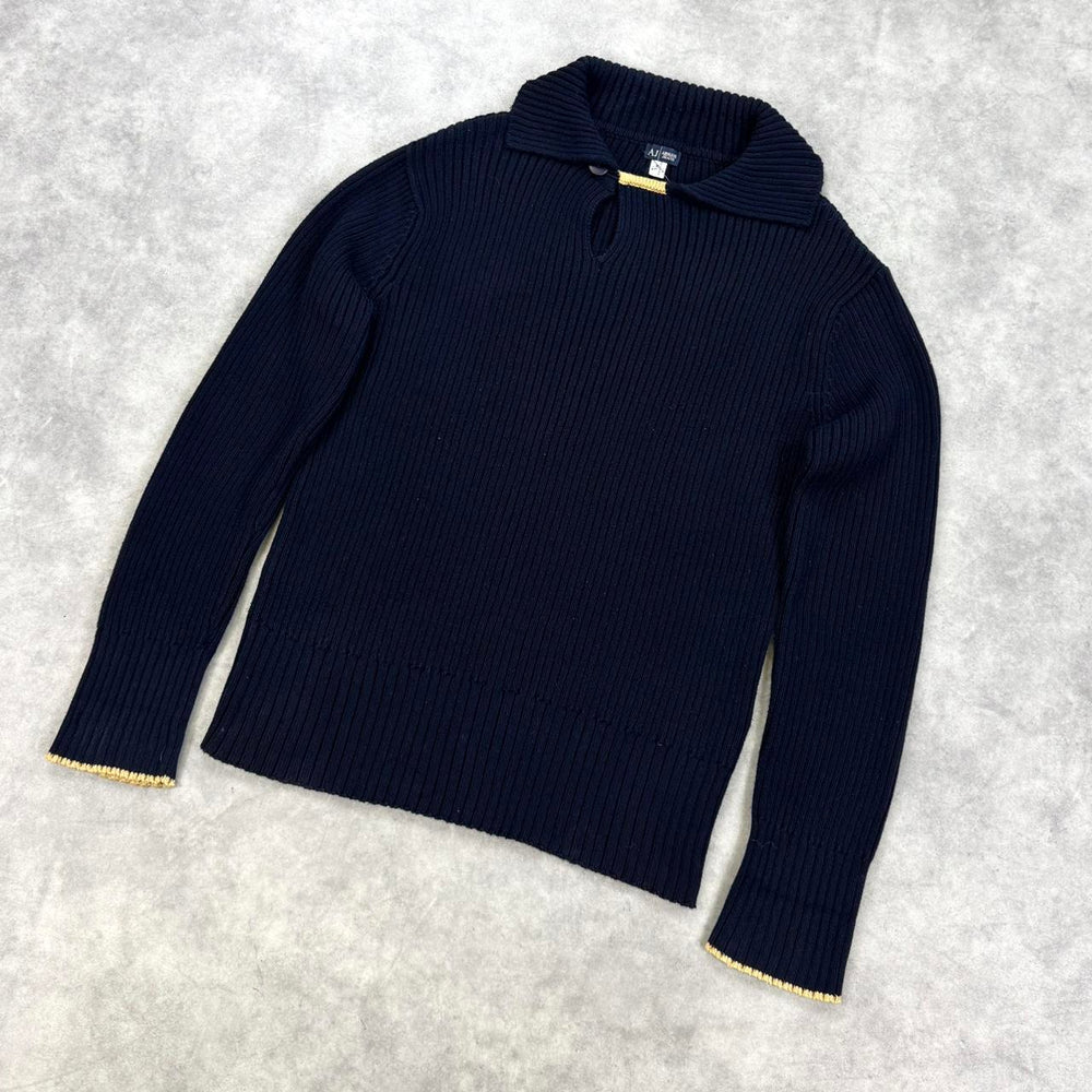 Vintage Armani ribbed knit jumper