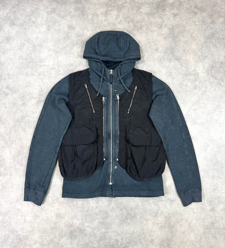 Stone Island Shadow Project layered hoodie