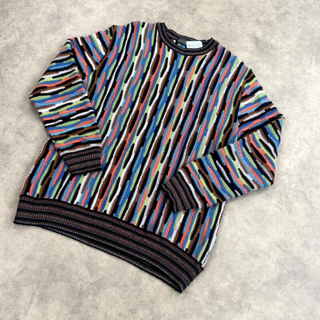 Vintage 3D abstract knit jumper