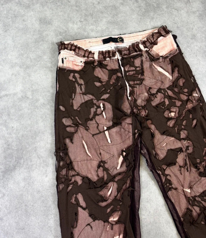 Vintage Roberto Cavalli distressed trousers