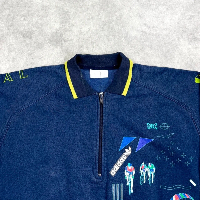 Vintage 80s Adidas print jumper