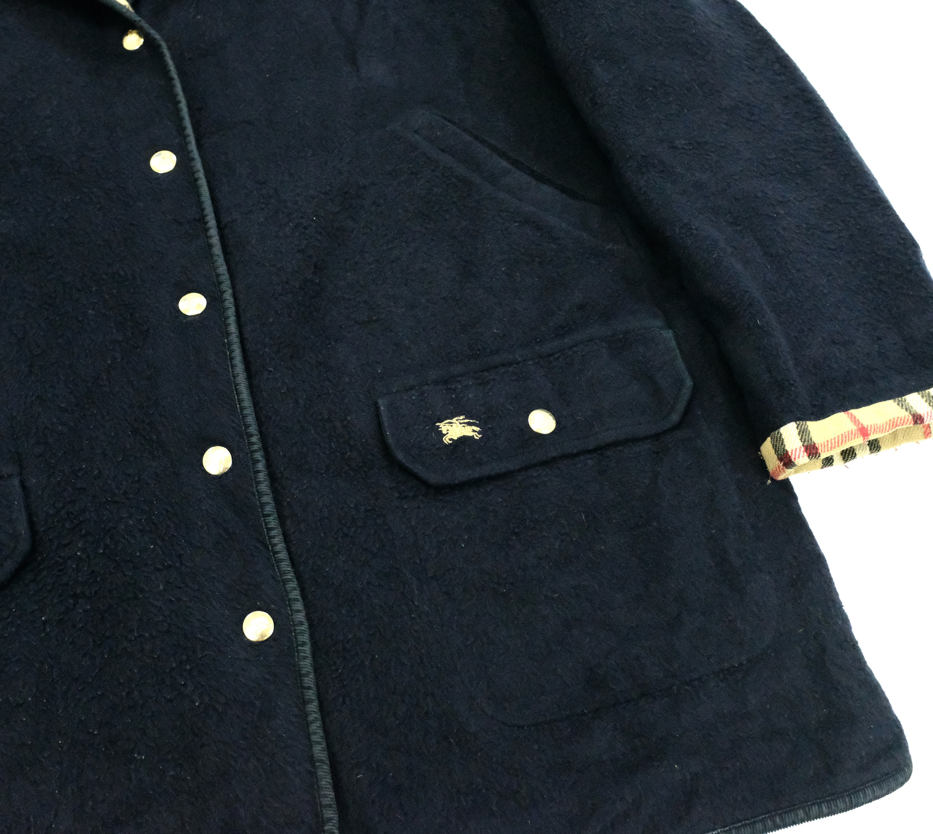 Vintage Burberry hooded wool coat