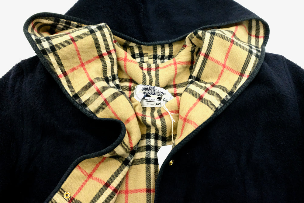 Vintage Burberry hooded wool coat