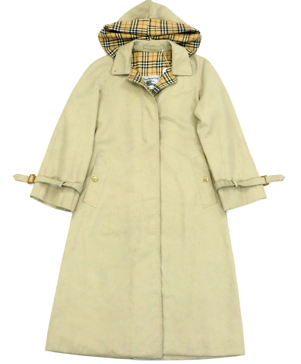 Vintage Burberry 1960s hooded trench coat