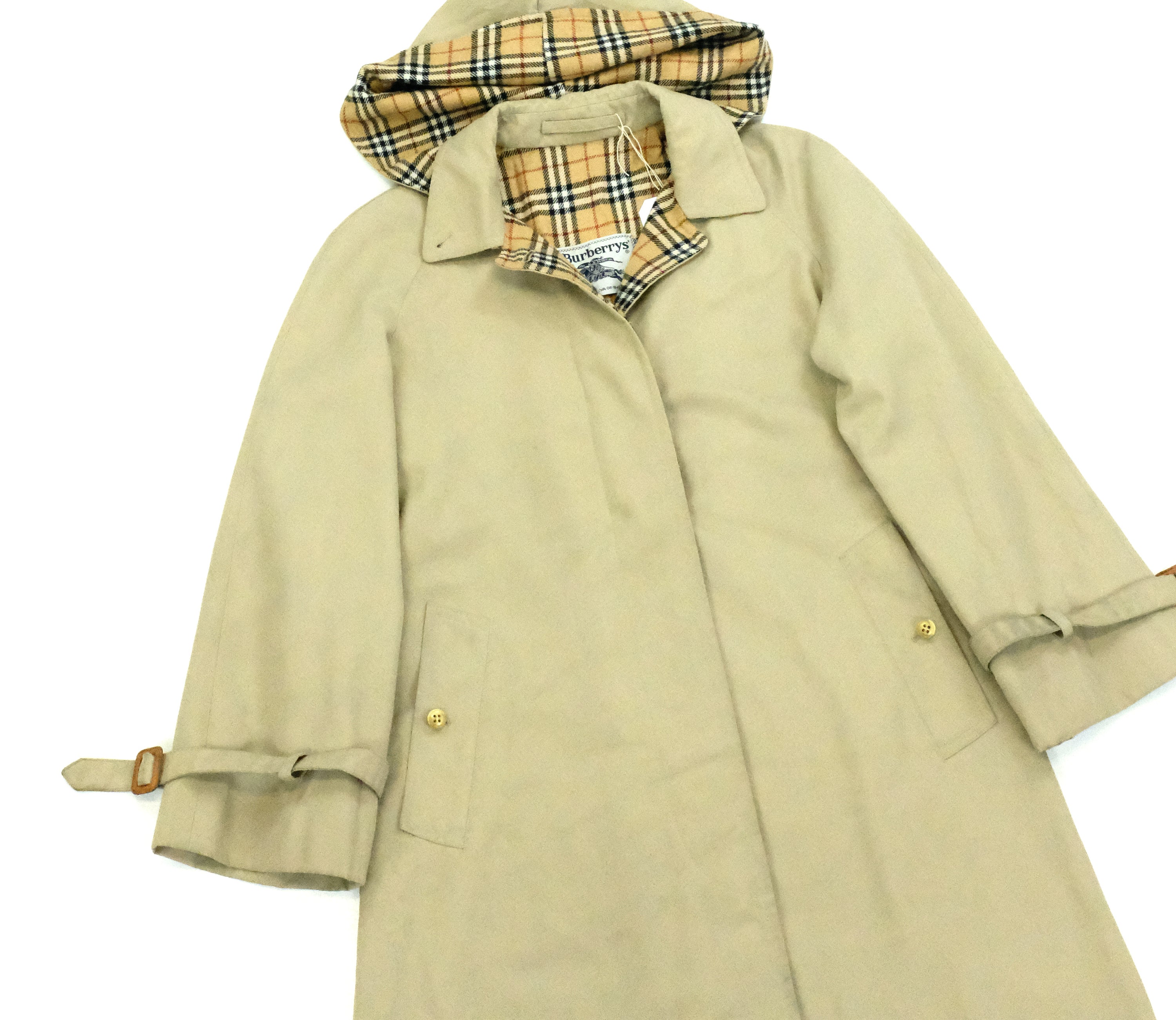 Vintage Burberry 1960s hooded trench coat