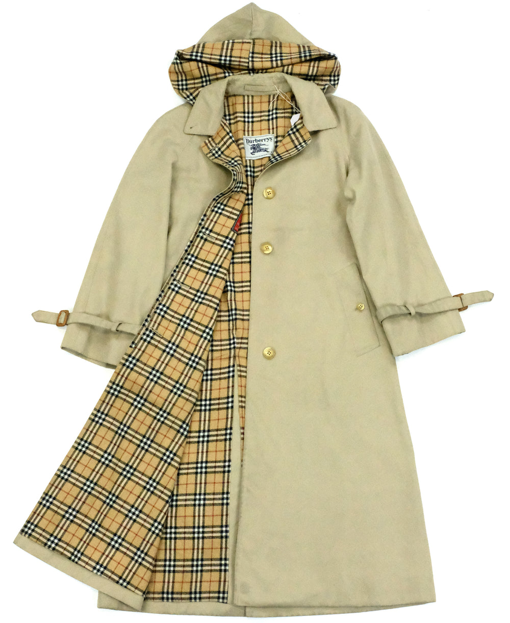 Vintage Burberry 1960s hooded trench coat