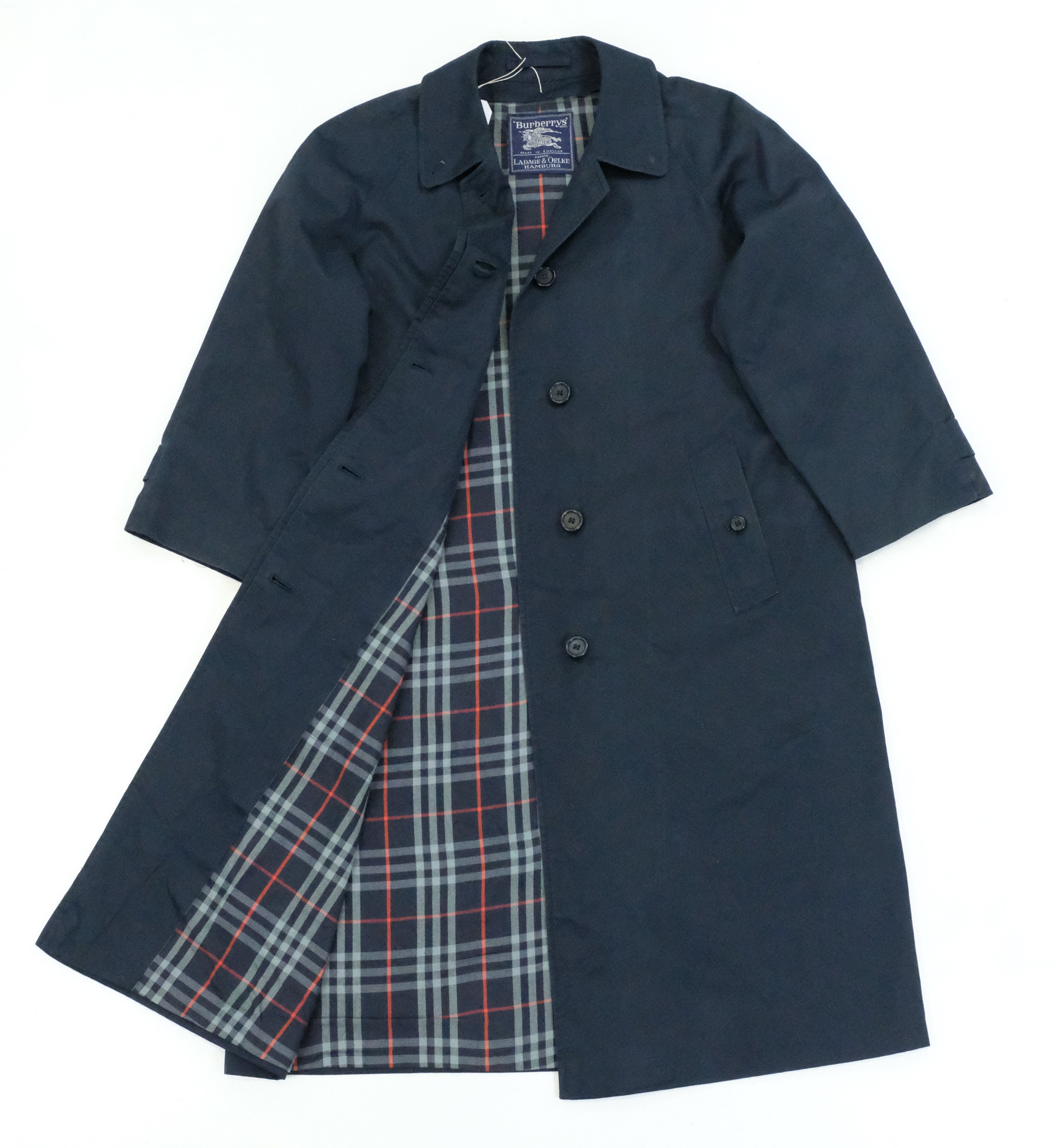 Vintage Burberry navy trench coat