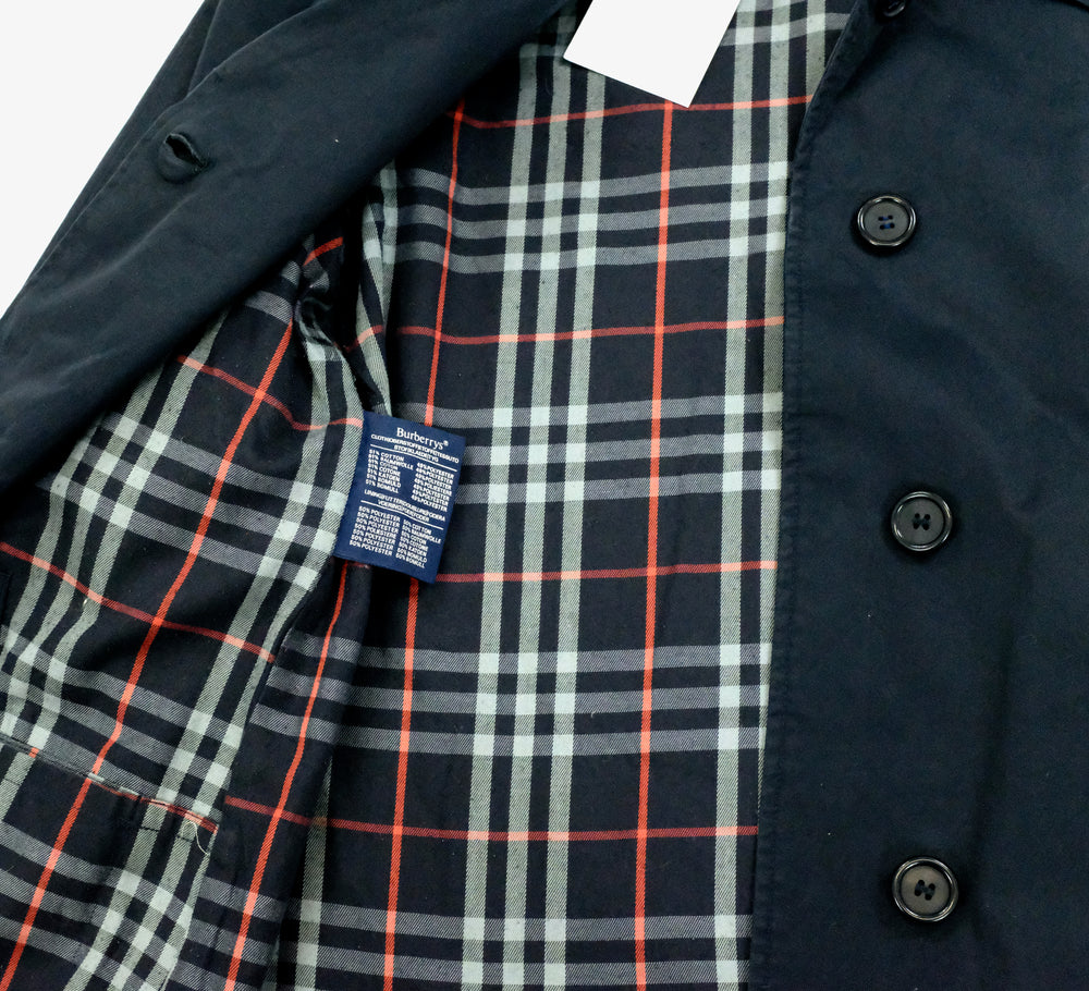 Vintage Burberry navy trench coat