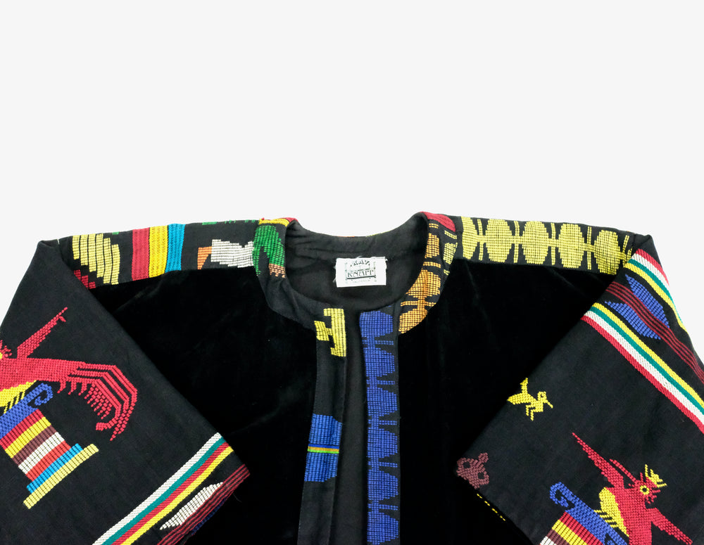 Vintage Aztek Kat Knapp Embroidered Jacket