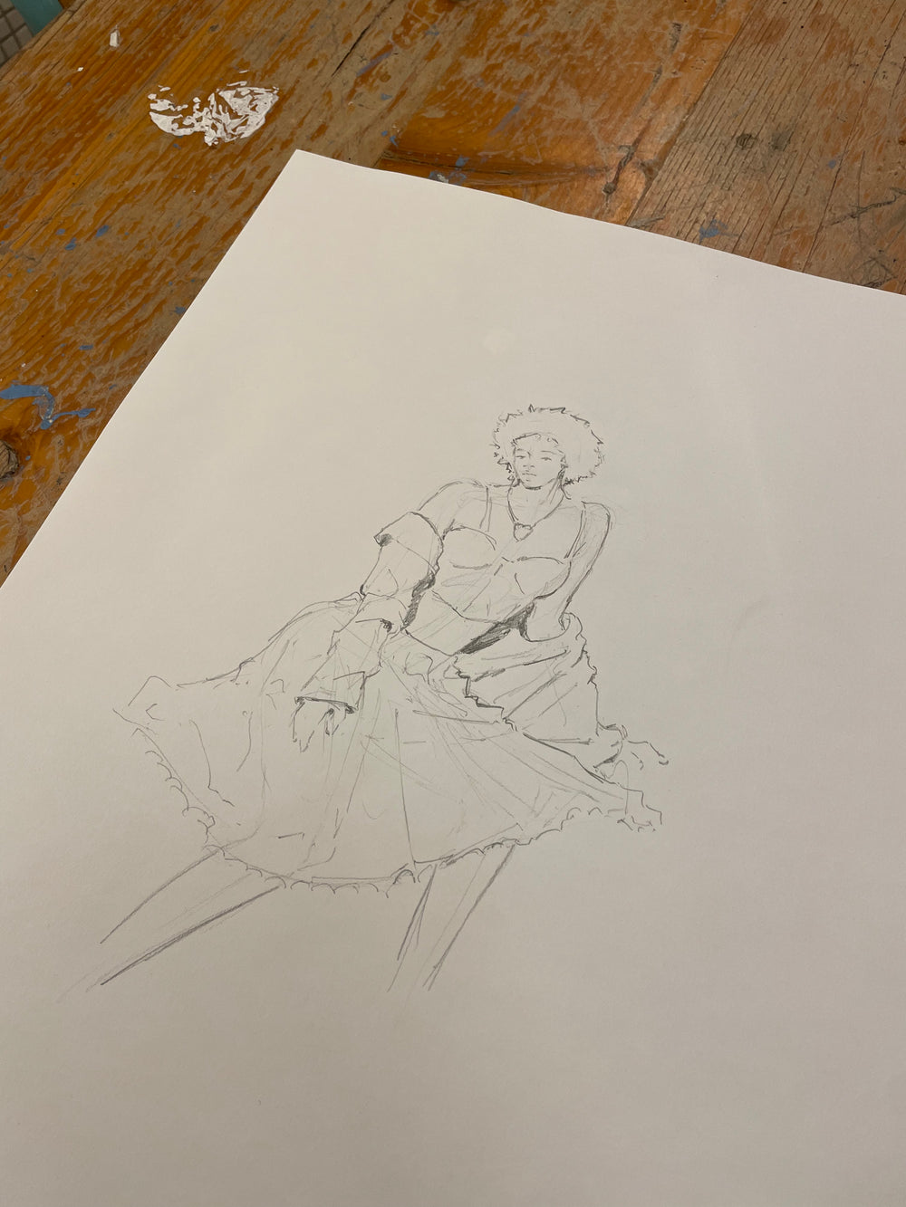 Figure drawing - people and vintage clothing