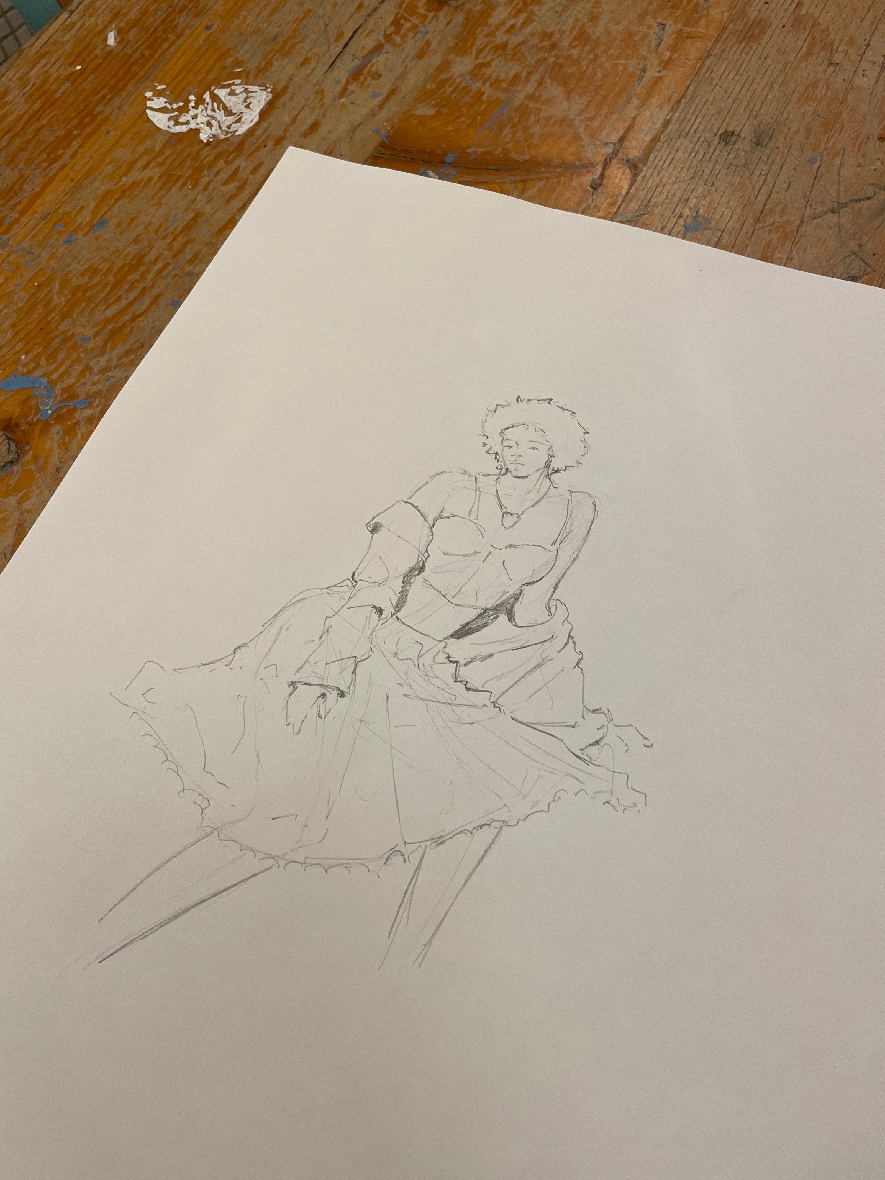 Figure drawing - people and vintage clothing