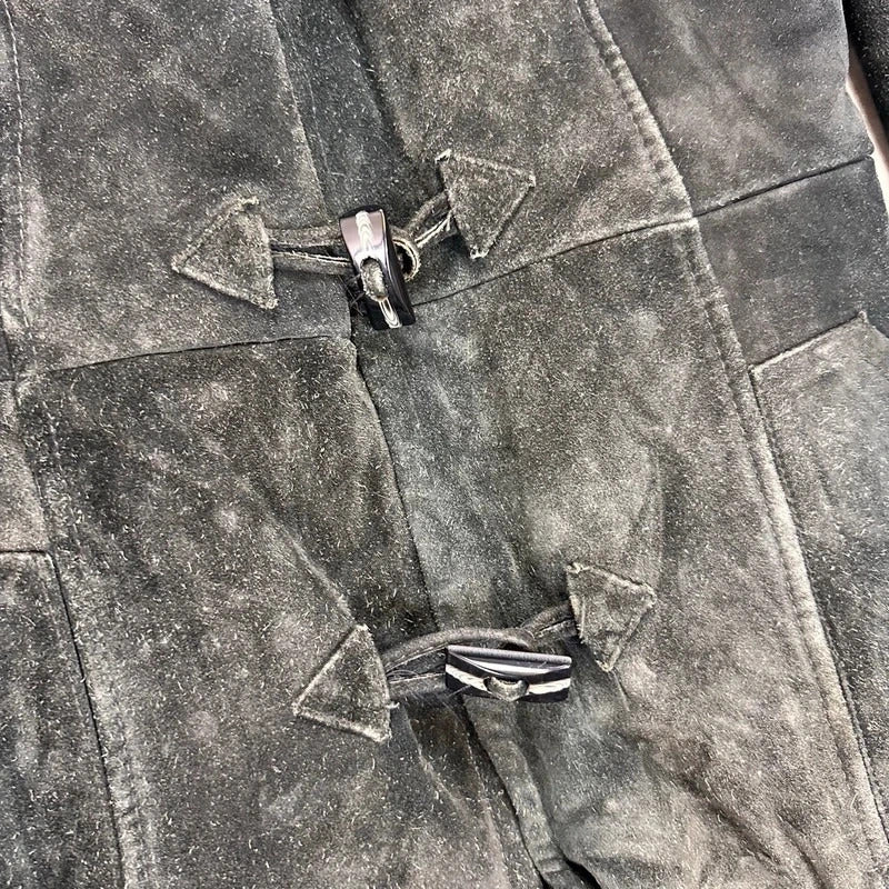 Suede shearling coat