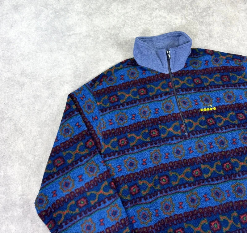 Vintage Diadora print fleece