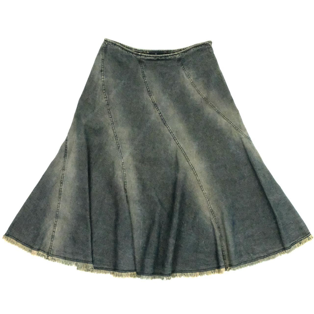 Trussardi Skirt / 90s long denim skirt