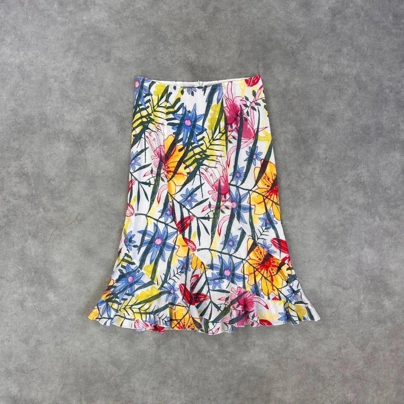 Marella Skirt. Floral print midi skirt