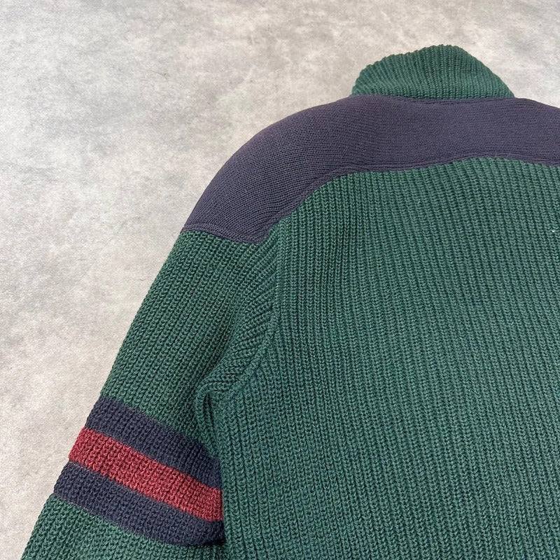 Vintage Les Copains knit bomber Jacket