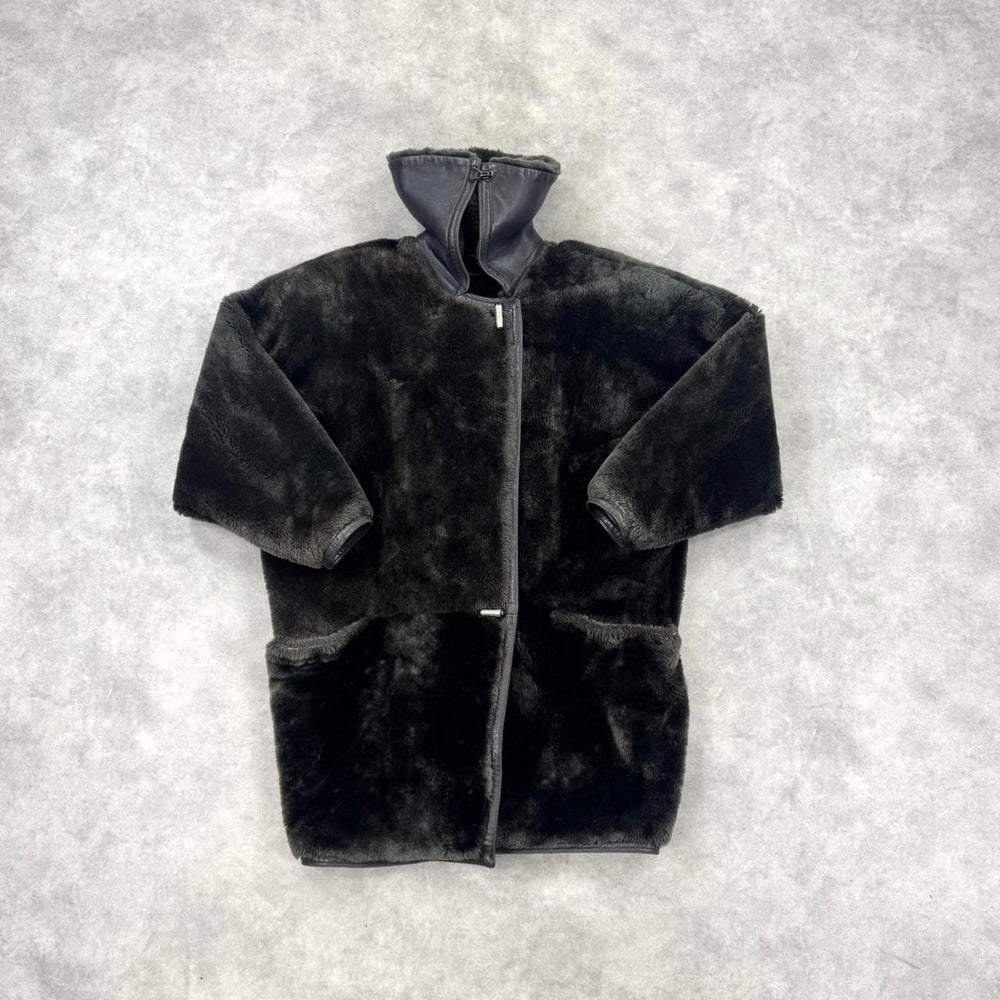 Vintage 80s Gianni Versace teddy bear fur coat