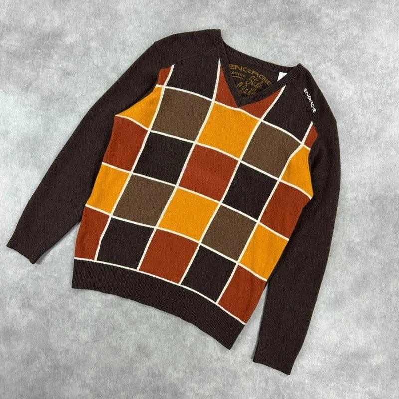 Energie Check Knit Jumper