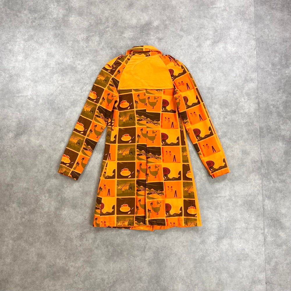Custo Barcelona orange trench coat
