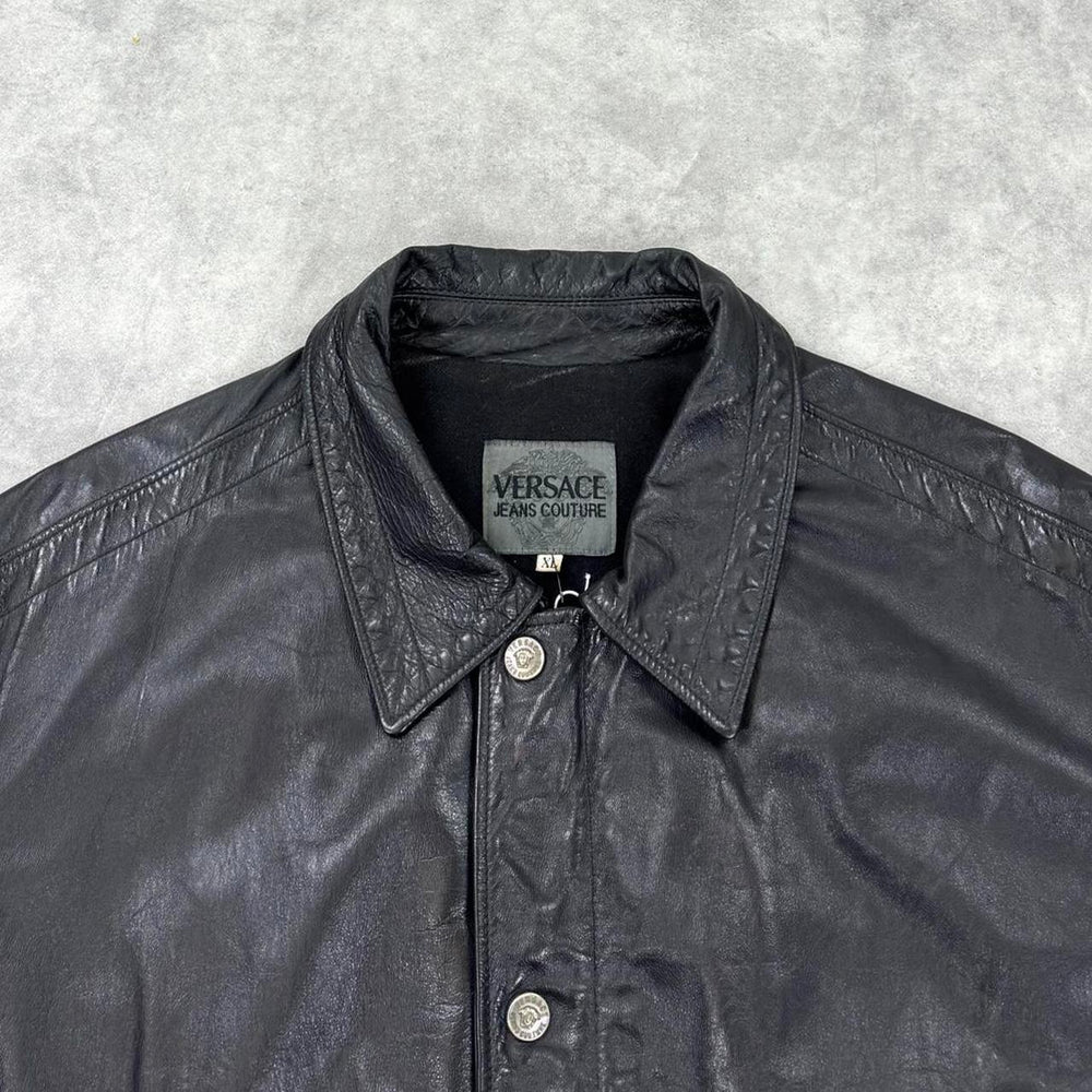 Versace leather jacket
