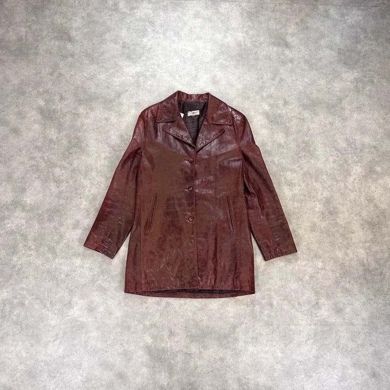 Vintage 2000s leather coat