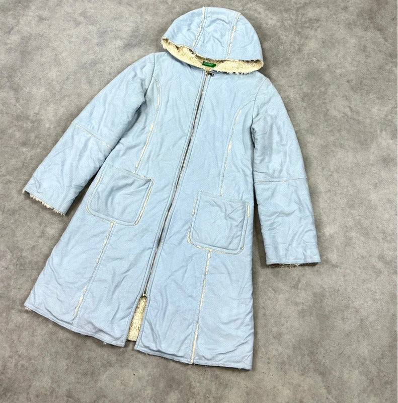 Vintage Benetton faux sheepskin coat