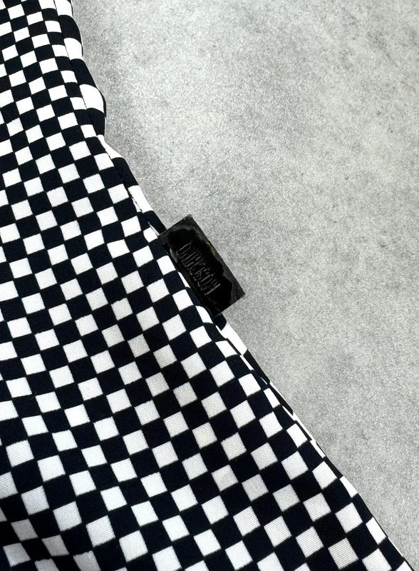 Vintage Moschino check board print dress