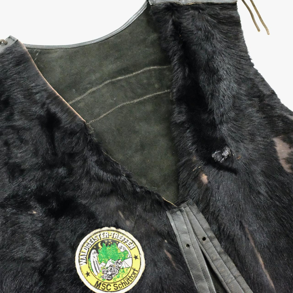 Patched Leather Waistcoat