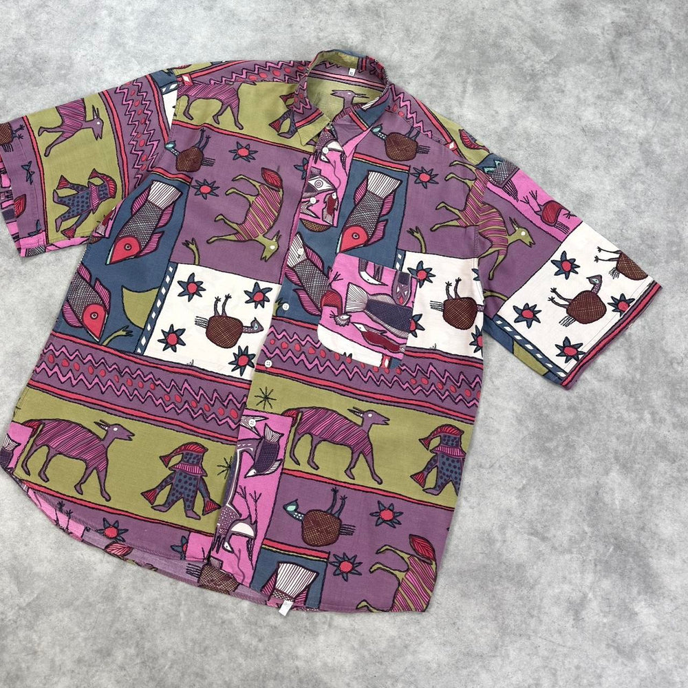 Vintage silk print shirt