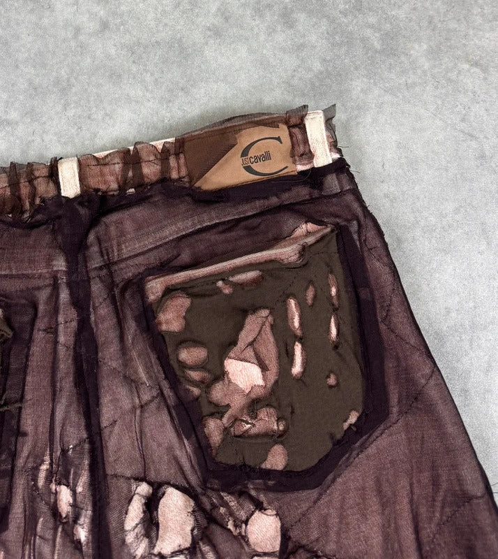Vintage Roberto Cavalli distressed trousers