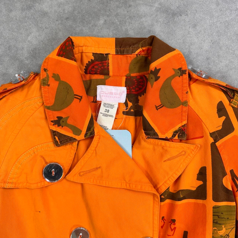 Custo Barcelona orange trench coat