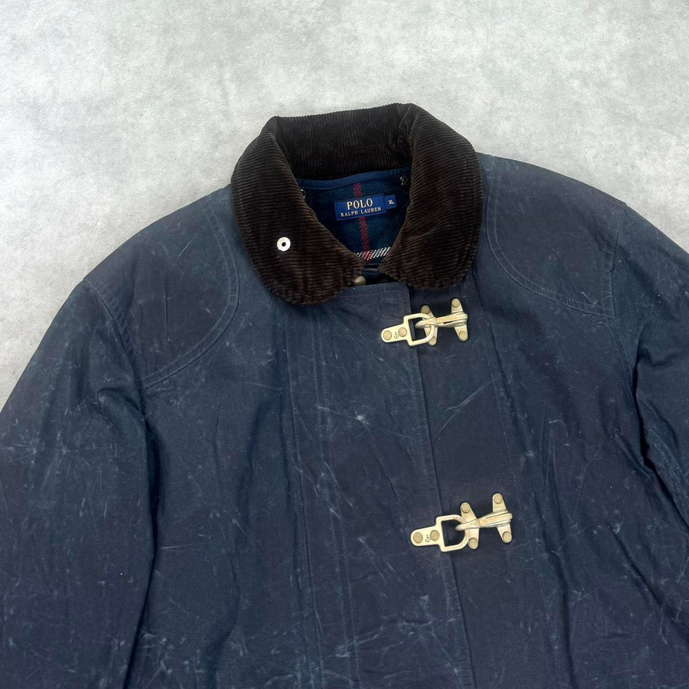 Polo Ralph Lauren wax cotton fireman’s clip jacket