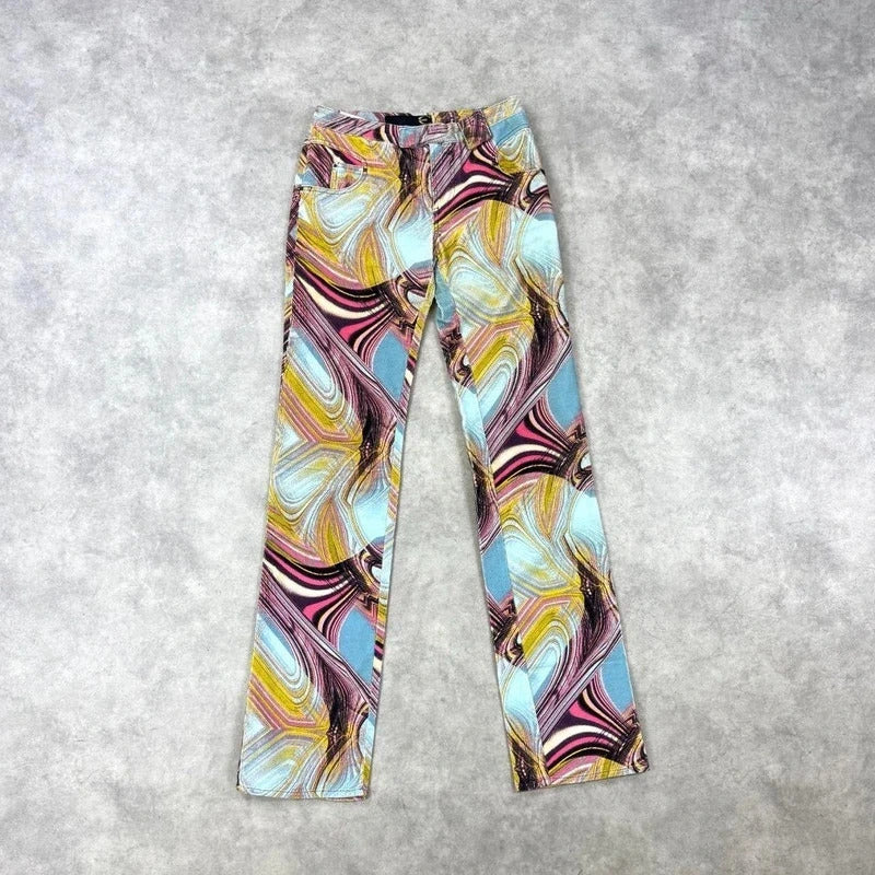 Roberto Cavalli print trousers 00s