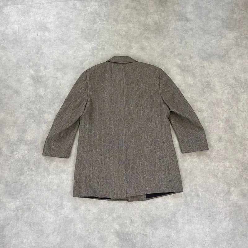 Lanvin herringbone tweed coat