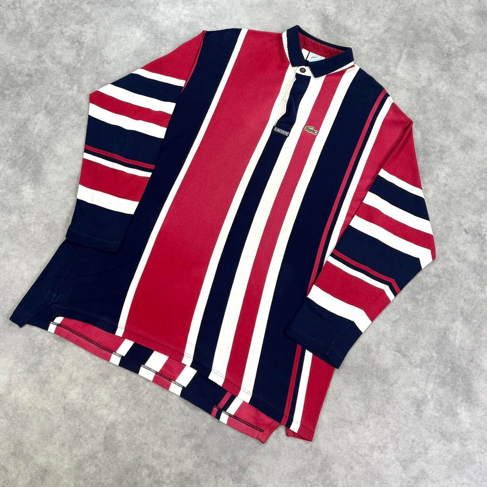 Vintage Lacoste striped polo shirt