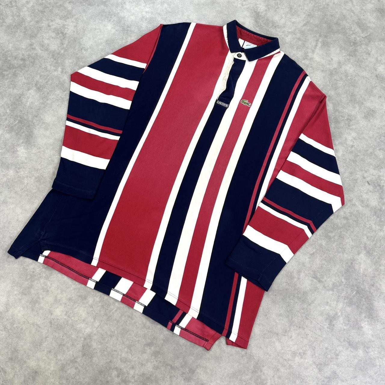 Vintage Lacoste striped polo shirt