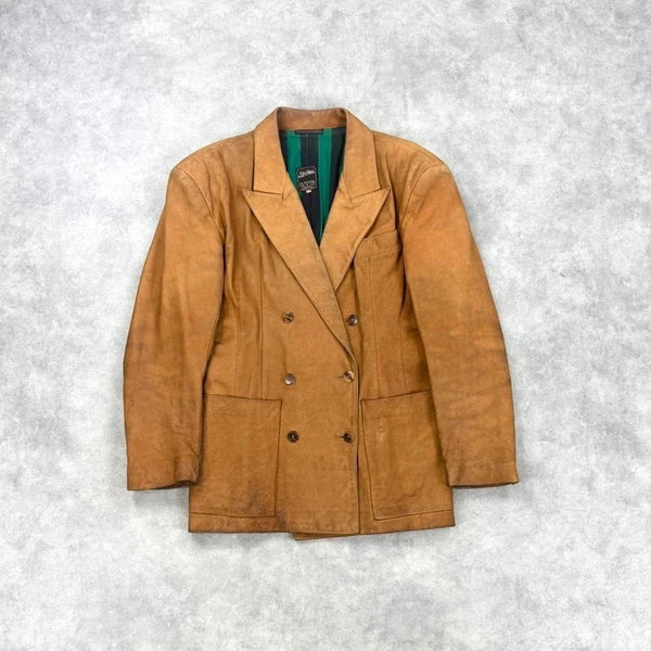 Vintage Jean Paul Gaultier leather double breasted jacket