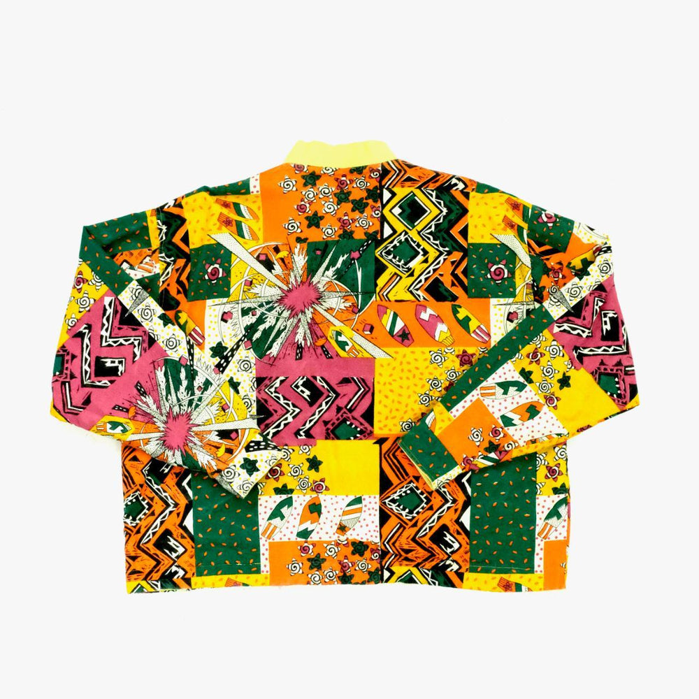 1970s print bomber jacket