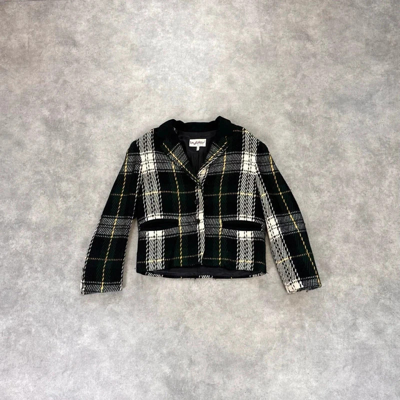 Byblos check wool blazer