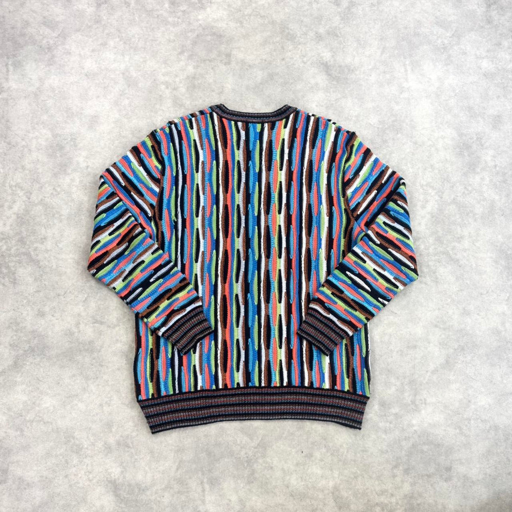 Vintage 3D abstract knit jumper