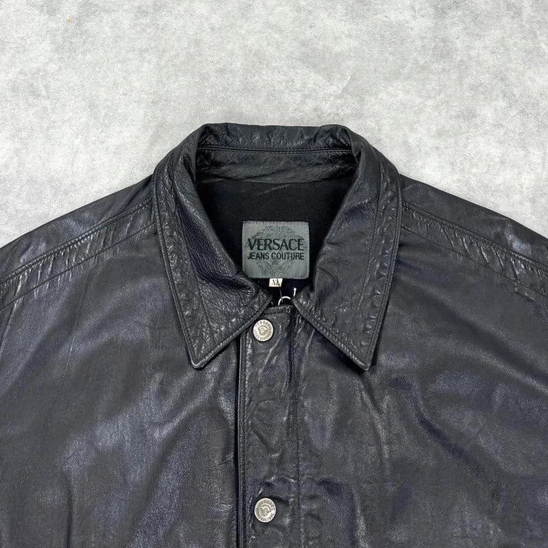 Versace leather jacket