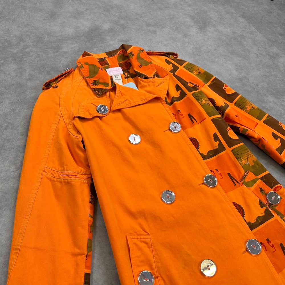 Custo Barcelona orange trench coat