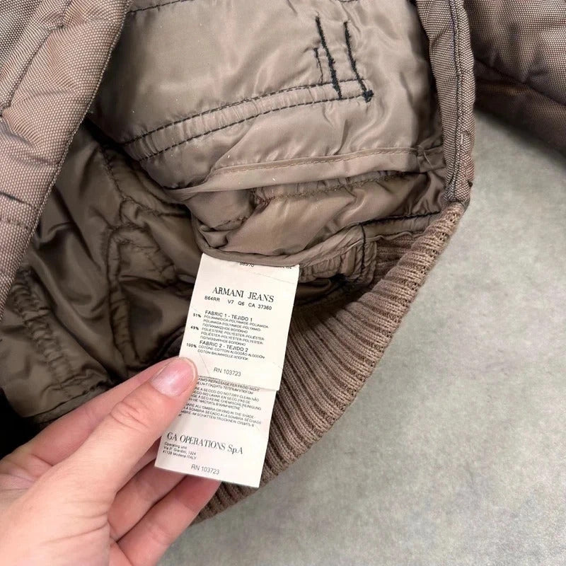 Armani Jeans quilted bomber jacket