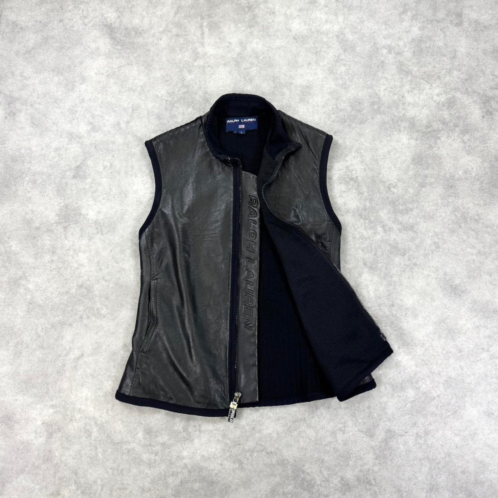 Vintage Ralph Lauren Polo Sport leather gilet