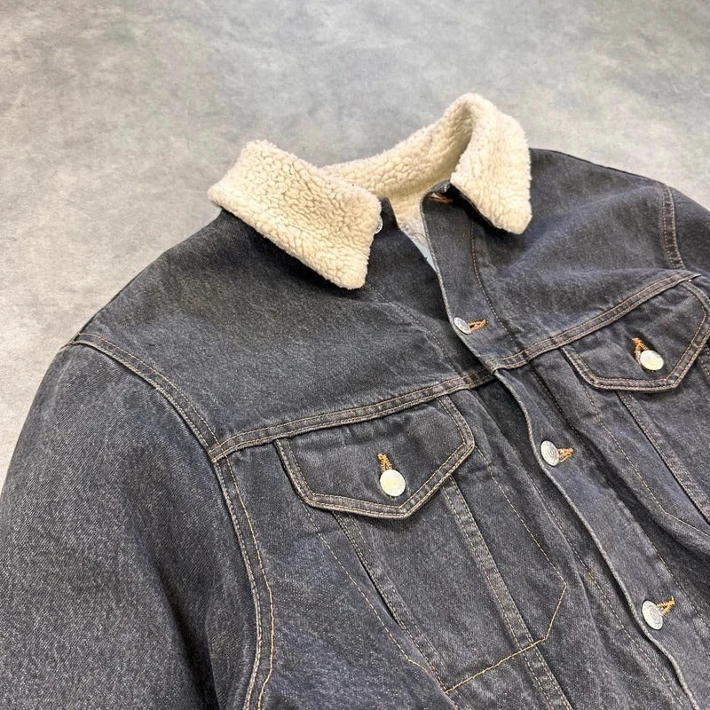 Fiorucci denim sherpa jacket