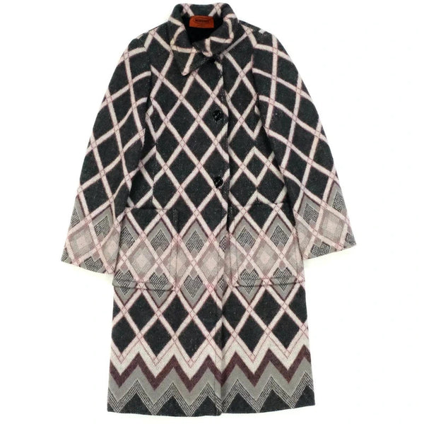 Missoni print wool coat
