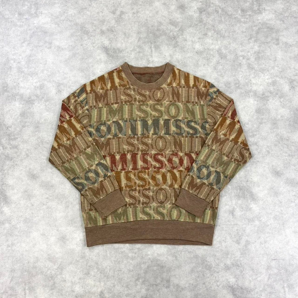 Vintage Missoni spell out knit jumper