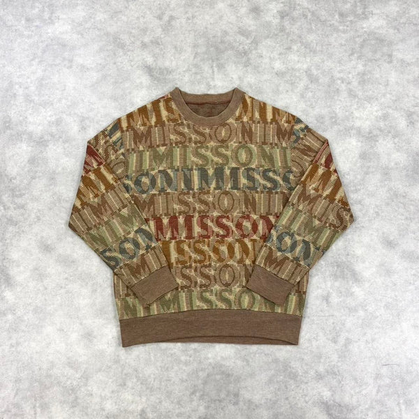 Vintage Missoni spell out knit jumper
