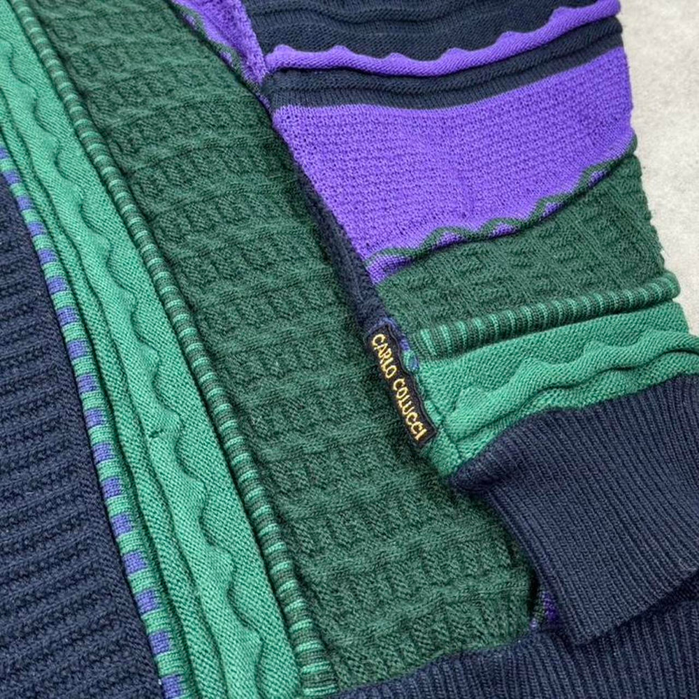Vintage Carlo Colucci striped knit cardigan
